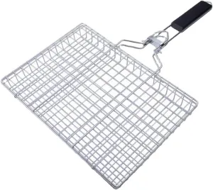 Grill Basket, Barbecue BBQ Grilling Basket with Removable Handle (WR-58 Square Clip)