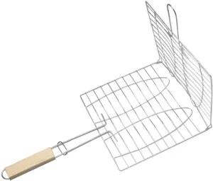 Grill Basket,BBQ Grill Rack, Barbecue mesh Clip,Barbecue Clip Stainless Steel Clip Barbecue Tool Accessories Grilled Fish Clip Grilled Meat Clip