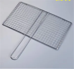 Grill basket,bbq grill rack, Barbecue mesh Clip,Grilled Fish Clip Barbecue Fish Clip Net Clip Stainless Steel Appliances Beat Spline Rectangular Splint Home
