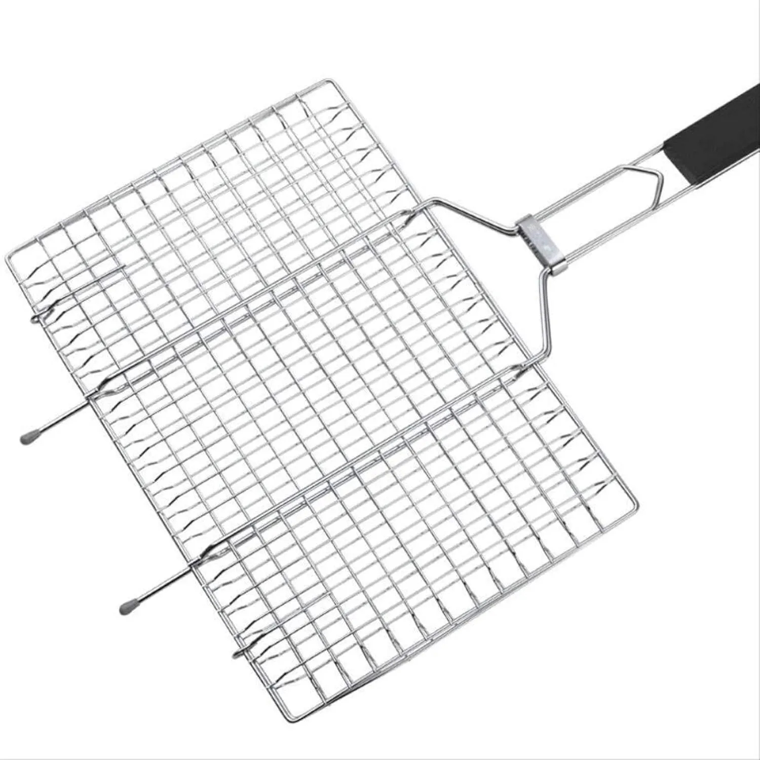 Grill Basket,BBQ Grill Rack, Barbecue mesh Clip,Grilled Fish Clip Stainless Steel Barbecue Clip Net Splint Tool Beat