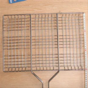 Grill Basket,BBQ Grill Rack, Barbecue mesh Clip,Outdoor Barbecue Clip Net Splint Bold Large Grilled Fish Clip Grillgrill Grilled Grill Net Barbecue Tool