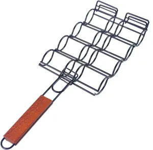 Grill Basket,BBQ Grill Rack, Corn Grill Grilling BBQ Holder Barbecue Rack Accessories Fish Barbeque Clip Portable Stainless Steel Outdoor Barbecue Rack