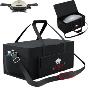 Grill Carry Bag for Weber Q2200 Liquid Propane Grill,Compatible with Weber Q2200 Liquid Propane Griddle,600D Heavy Duty Weather Resistant Griddle Cover