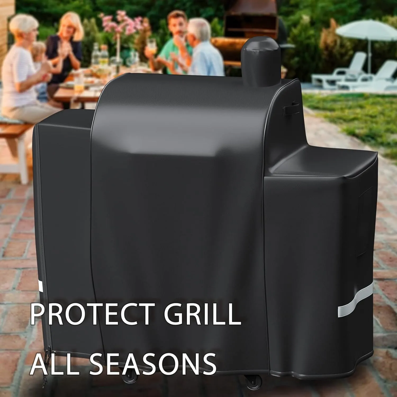 Grisun Grill Cover for Pit Boss Platinum Laredo 1000 Wood Pellet Grill, 600D Heavy Duty Anti-Fade Waterproof Grill Cover with Portable Handle and Reinforced Hem