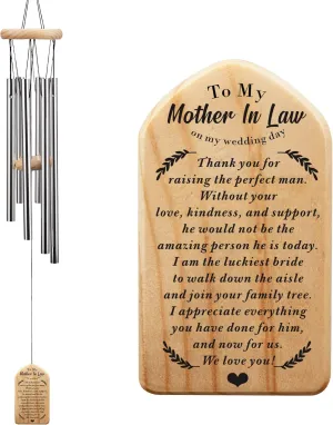 Gtizry Wind Chime: Mother of The Groom Wedding Gift from Bride, Thank You Mother of Groom Keepsake, MIL Present for Bridal Shower