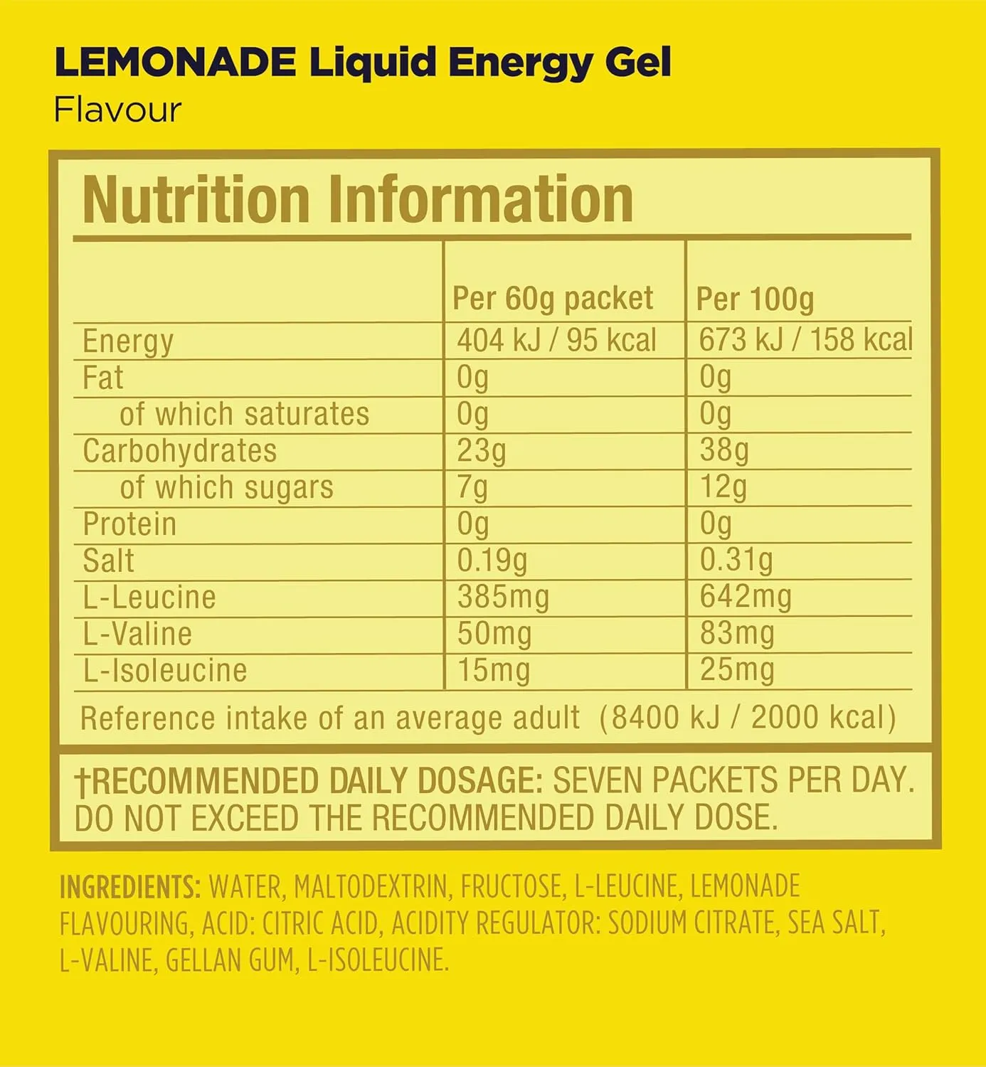 GU Energy Liquid Energy Gel With Complex Carbohydrates, Vegan, Gluten-Free, and Dairy-Free On-the-Go Energy for Any Workout, 12-Count, Lemonade