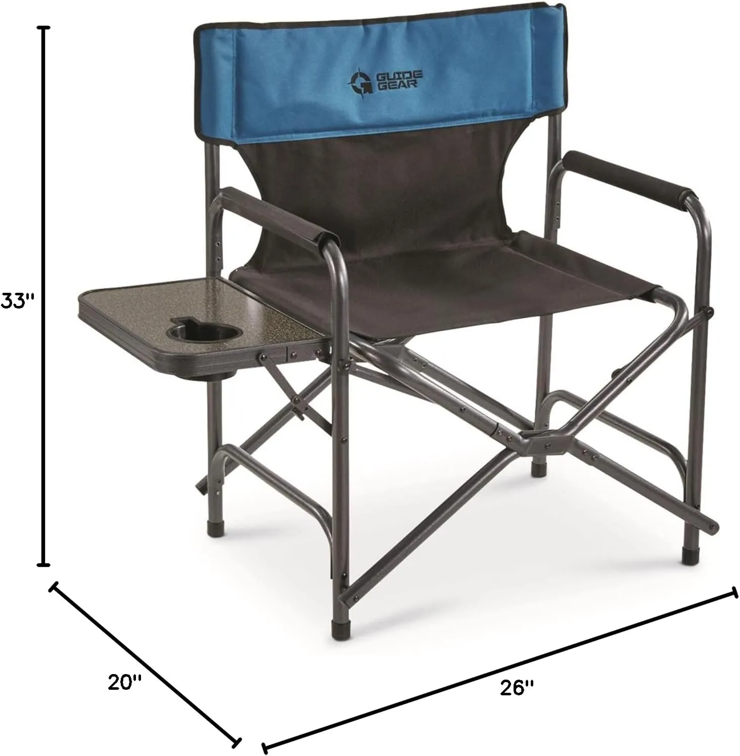 Guide Gear Director’s Camp Chair, Oversized, Portable, Folding, 500-lb. Capacity