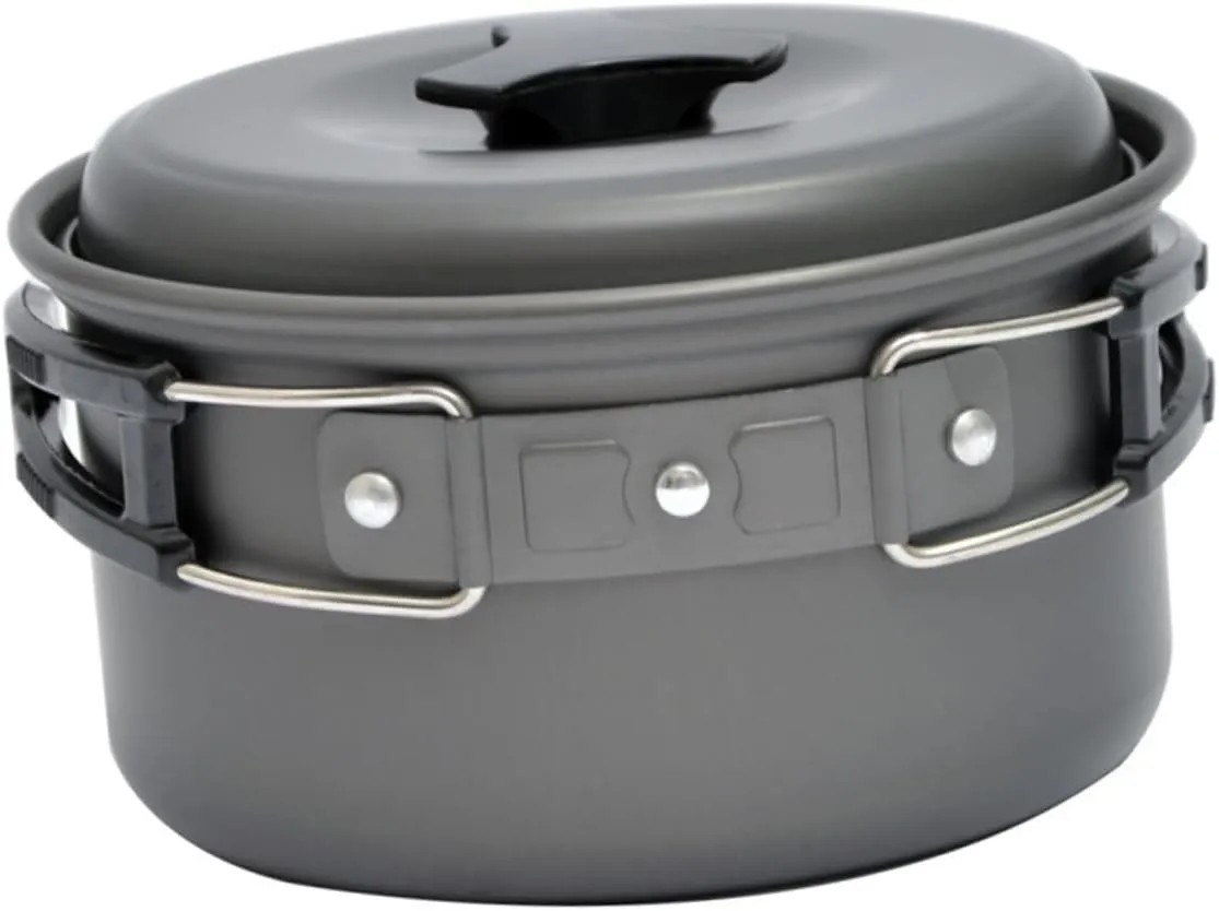 Happyyami 2 Pcs Boiler Camping Cookware Cooking Pot Camping Pot Foldable Pot Cooking Utensil Cooking Supply Hiking