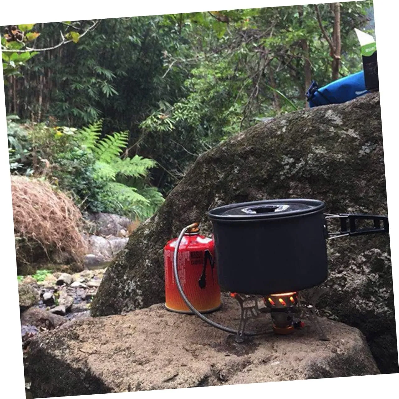 Happyyami 2 Pcs Boiler Camping Cookware Cooking Pot Camping Pot Foldable Pot Cooking Utensil Cooking Supply Hiking