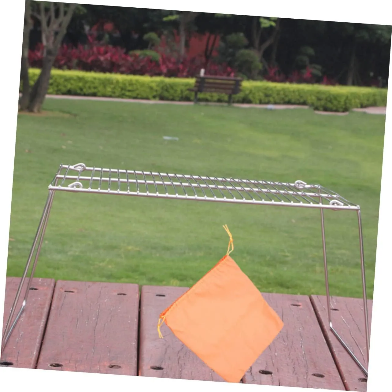 Happyyami Foldable Bbq Grill Rack Portable Stainless Steel Barbecue Mini Bbq Tools Outdoor Grill for to Use