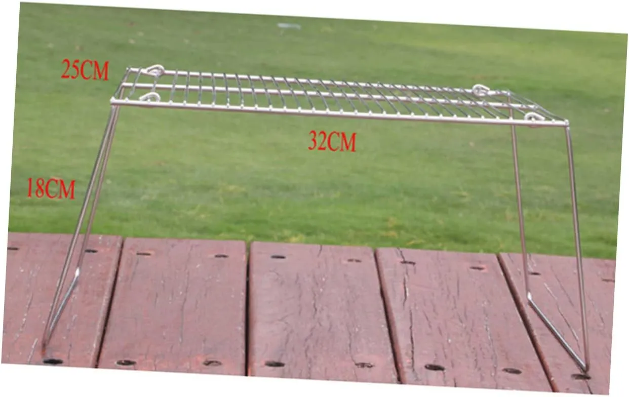 Happyyami Foldable Bbq Grill Rack Portable Stainless Steel Barbecue Mini Bbq Tools Outdoor Grill for to Use