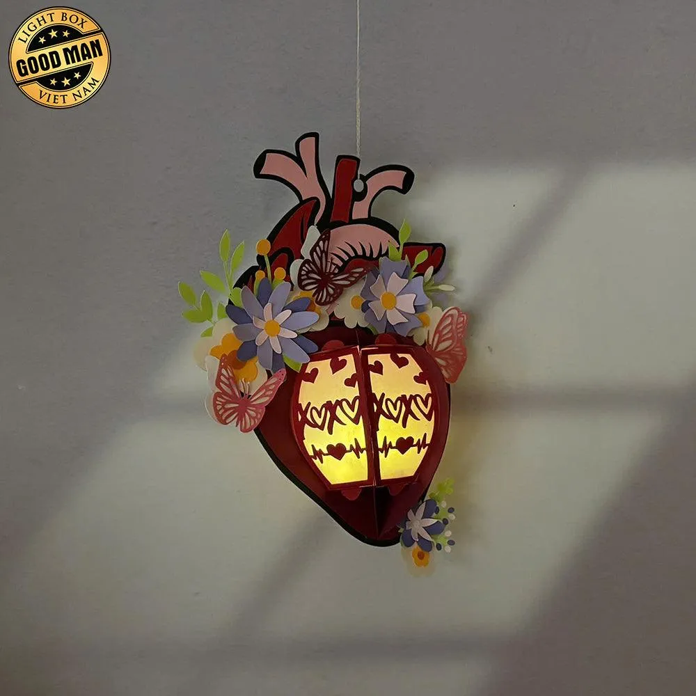 Heart Beat 2 - 3D Heart Lantern File - Cricut File 3 - LightBoxGoodMan