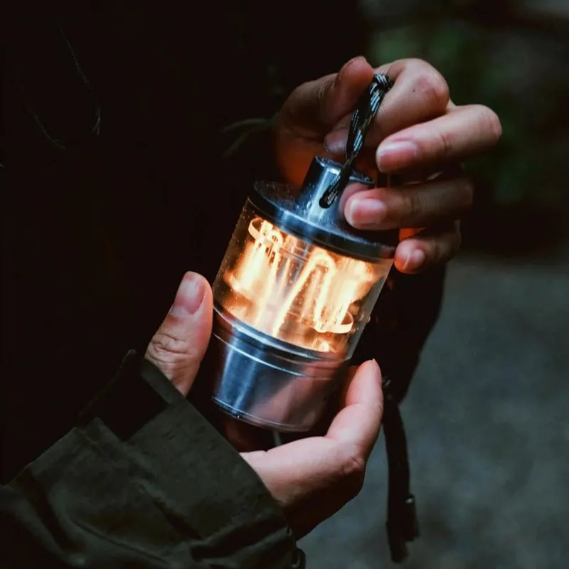 Heartbeat Camping Lamp – Aluminum Alloy & Acrylic, Cyberpunk Style