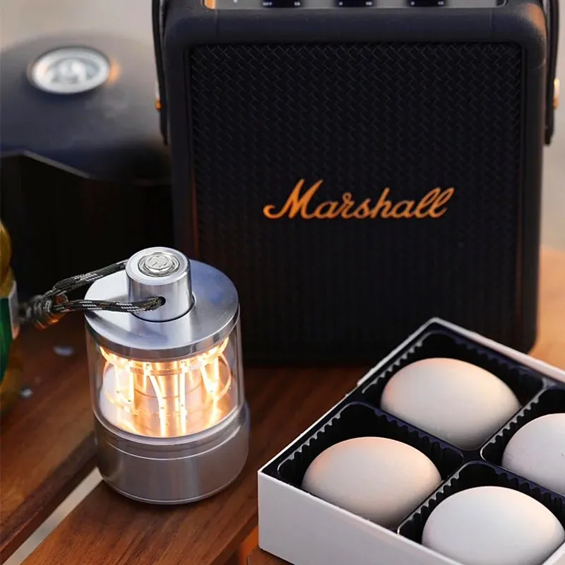 Heartbeat Camping Lamp – Aluminum Alloy & Acrylic, Cyberpunk Style