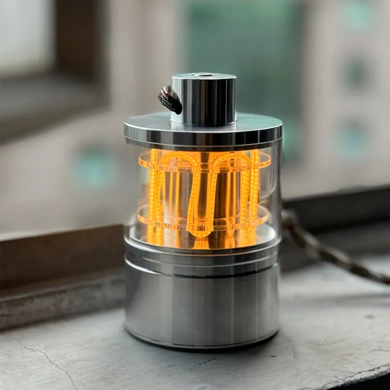 Heartbeat Camping Lamp – Aluminum Alloy & Acrylic, Cyberpunk Style