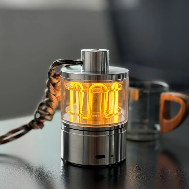 Heartbeat Camping Lamp – Aluminum Alloy & Acrylic, Cyberpunk Style
