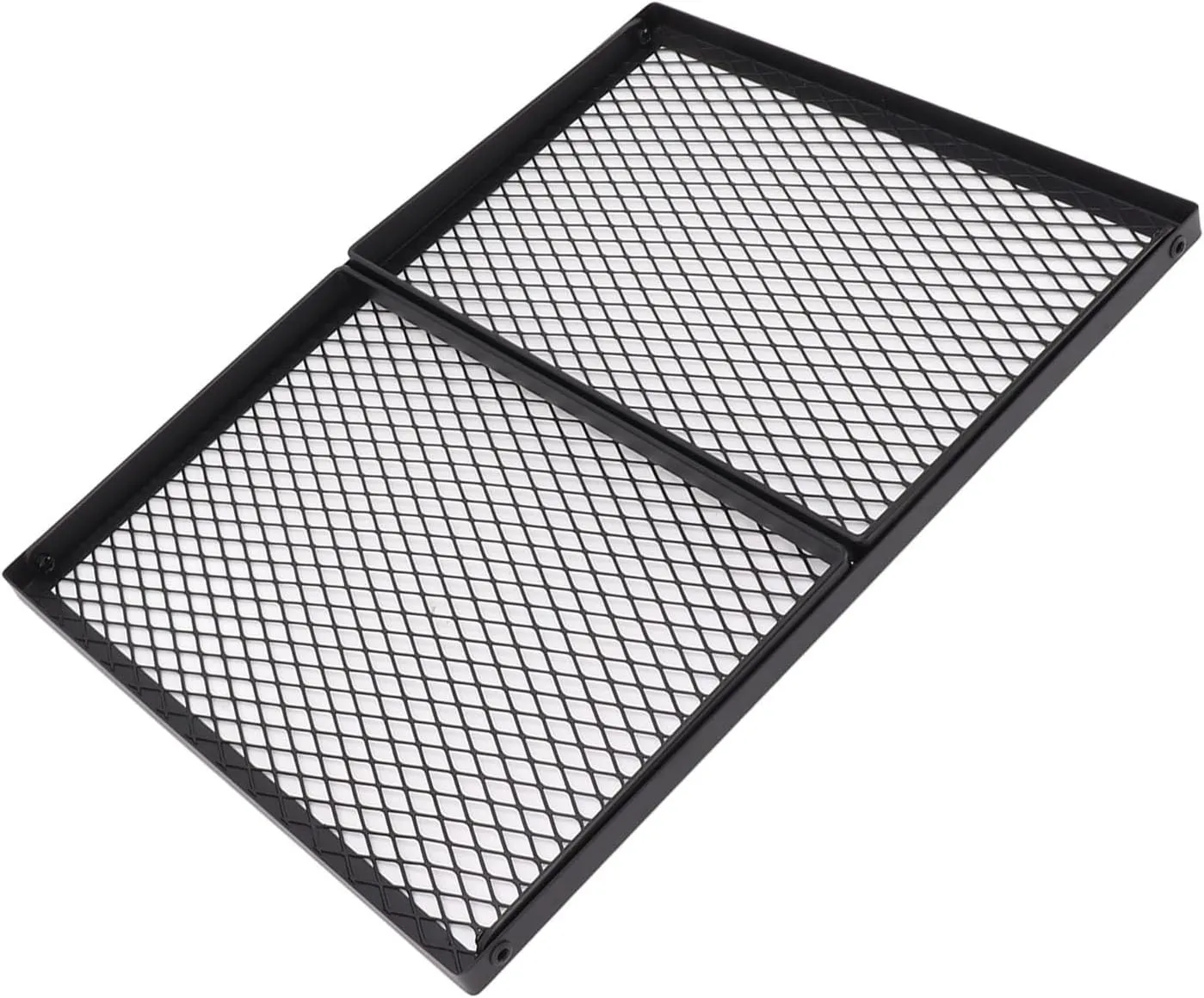 Heavy Duty Folding Grill Camping Grill Stand for Picnic High Temperature Paint (40 X 30cm With Fork)