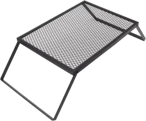 Heavy Duty Folding Grill Camping Grill Stand for Picnic High Temperature Paint (40 X 30cm With Fork)