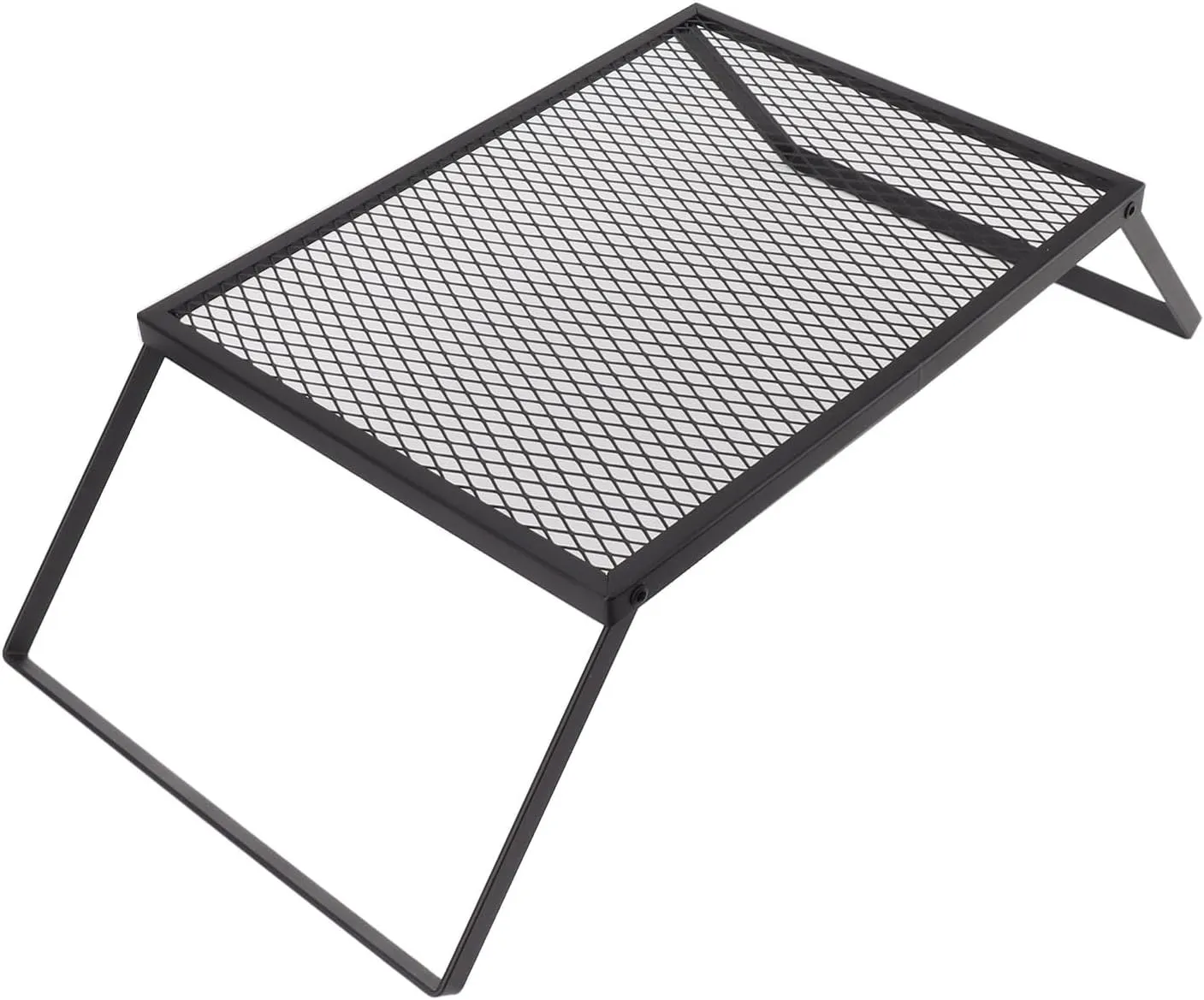 Heavy Duty Folding Grill Camping Grill Stand for Picnic High Temperature Paint (40 X 30cm With Fork)
