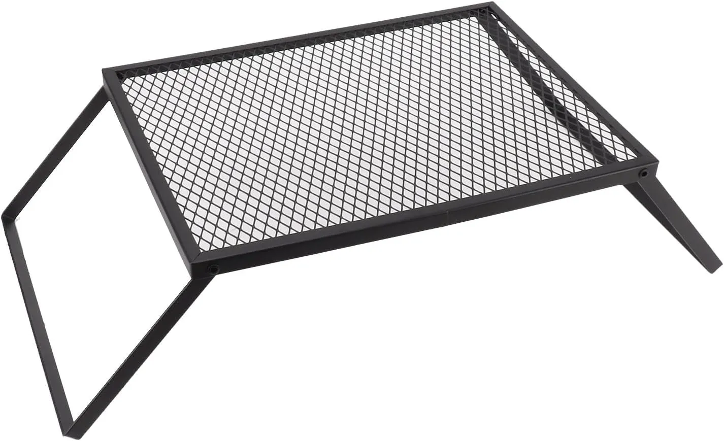 Heavy Duty Folding Grill Camping Grill Stand for Picnic High Temperature Paint (40 X 30cm With Fork)