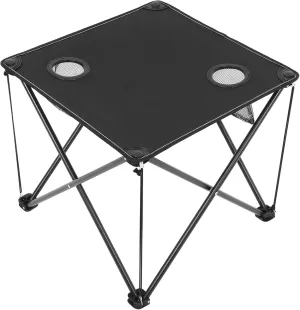 Heavy Duty Outdoor Folding Table with Cup Holders Portable Camping Picnic Table for Barbecues Beach and Outdoor Activities Durable Easy to Store and Transport