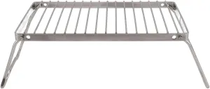 Height Thicker Stainless Steel Folding Campfire Grill with Draining Function, Camp Fire Grill for Outdoor Cooking Backpacking