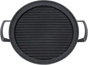 Hibachi Grill, Portable Small Charcoal Grills Korean BBQ Grill Charcoal Grills Aluminum Alloy Tabletop Skillet for Family Gatherings, Camping, and Picnics (Small Circle)