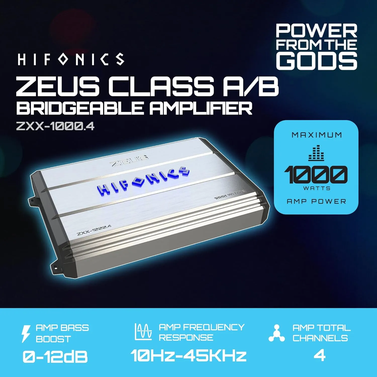 Hifonics Zeus 3200-Watt Max Class D Monoblock Car Audio Amplifier | ZXX-3200.1D