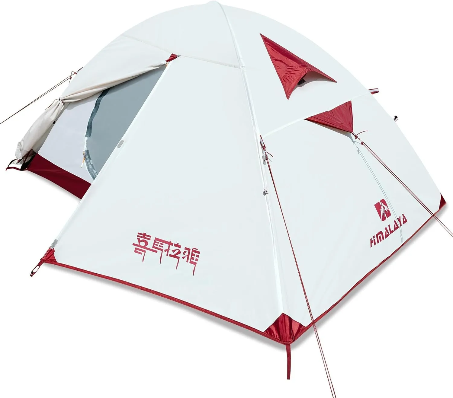 Himalaya 1/2 Person Camping Tent, 4 Season Tent Backpacking Winter Tent Waterproof Windproof Lightweight Portable PU5000 for Outdoor Camping Cold Weather Hiking Mountaineering