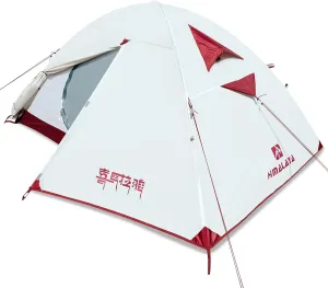 Himalaya 1/2 Person Camping Tent, 4 Season Tent Backpacking Winter Tent Waterproof Windproof Lightweight Portable PU5000 for Outdoor Camping Cold Weather Hiking Mountaineering