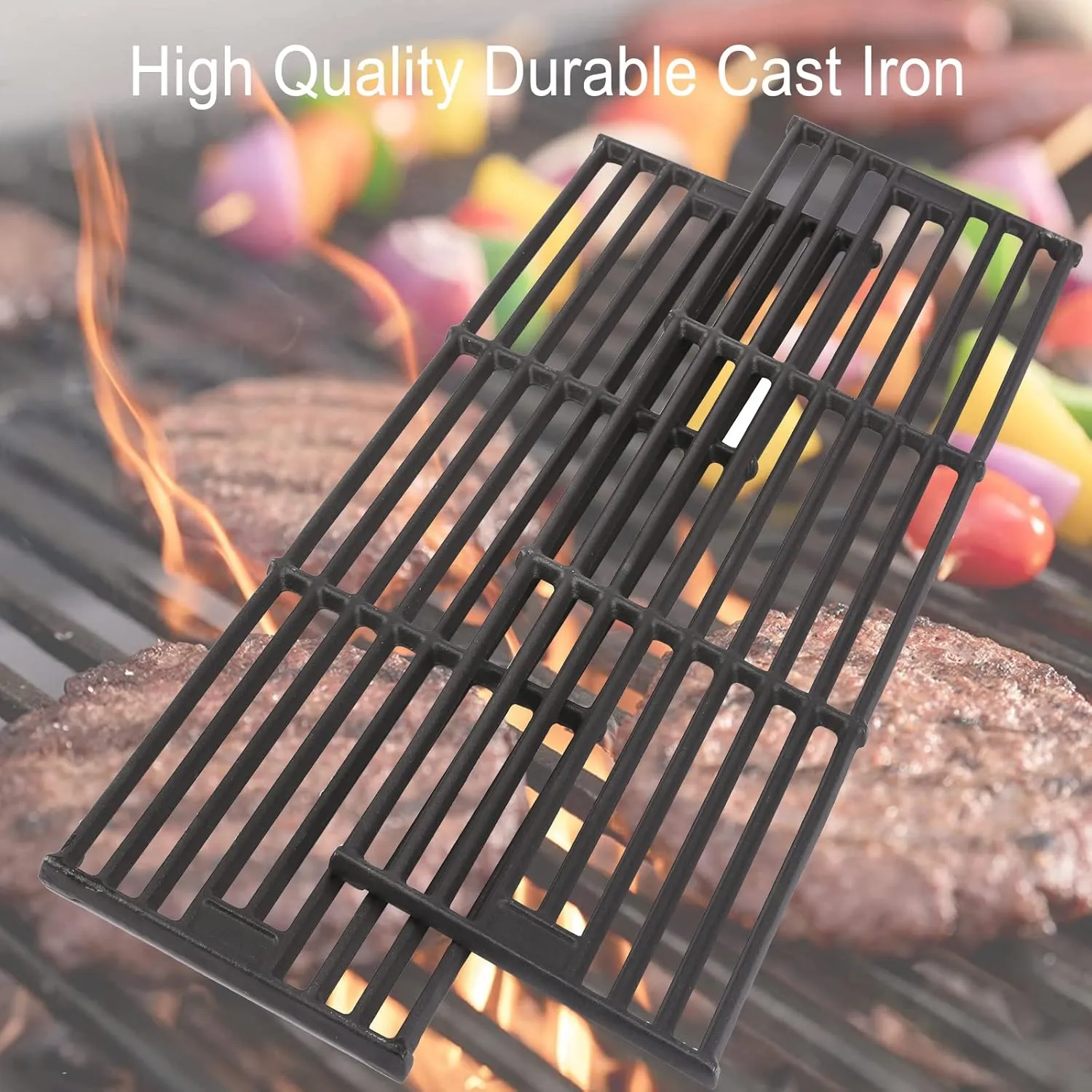 Hisencn Grill Cooking Grates for Char Griller 2137 3724 2121 2123 2222 2828 4208 5252 9020 Charcoal Grill, for King Griller 3008 5252, 19.75'' Cooking Grid Replacement Part for Chargriller, 5 Pack