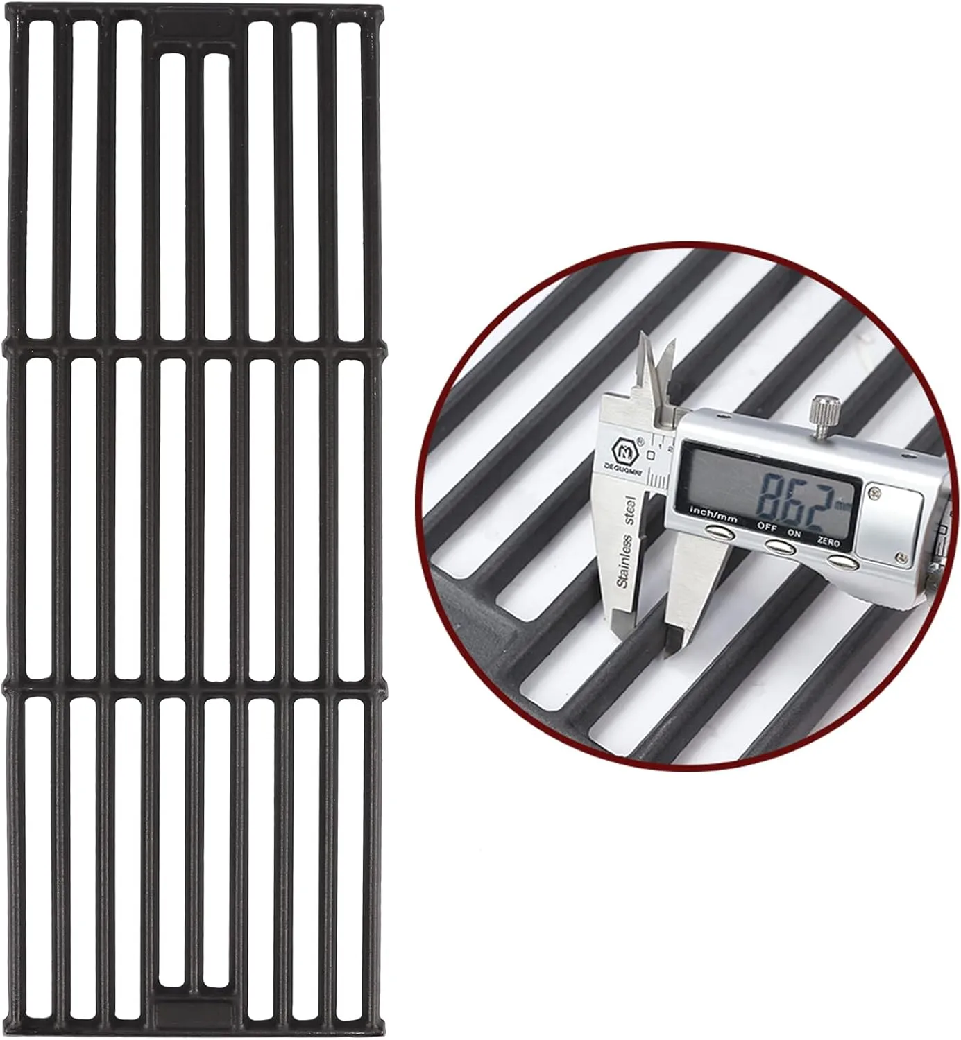 Hisencn Grill Cooking Grates for Char Griller 2137 3724 2121 2123 2222 2828 4208 5252 9020 Charcoal Grill, for King Griller 3008 5252, 19.75'' Cooking Grid Replacement Part for Chargriller, 5 Pack