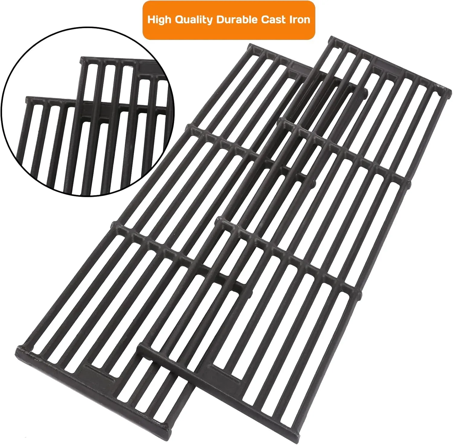 Hisencn Grill Cooking Grates for Char Griller 2137 3724 2121 2123 2222 2828 4208 5252 9020 Charcoal Grill, for King Griller 3008 5252, 19.75'' Cooking Grid Replacement Part for Chargriller, 5 Pack