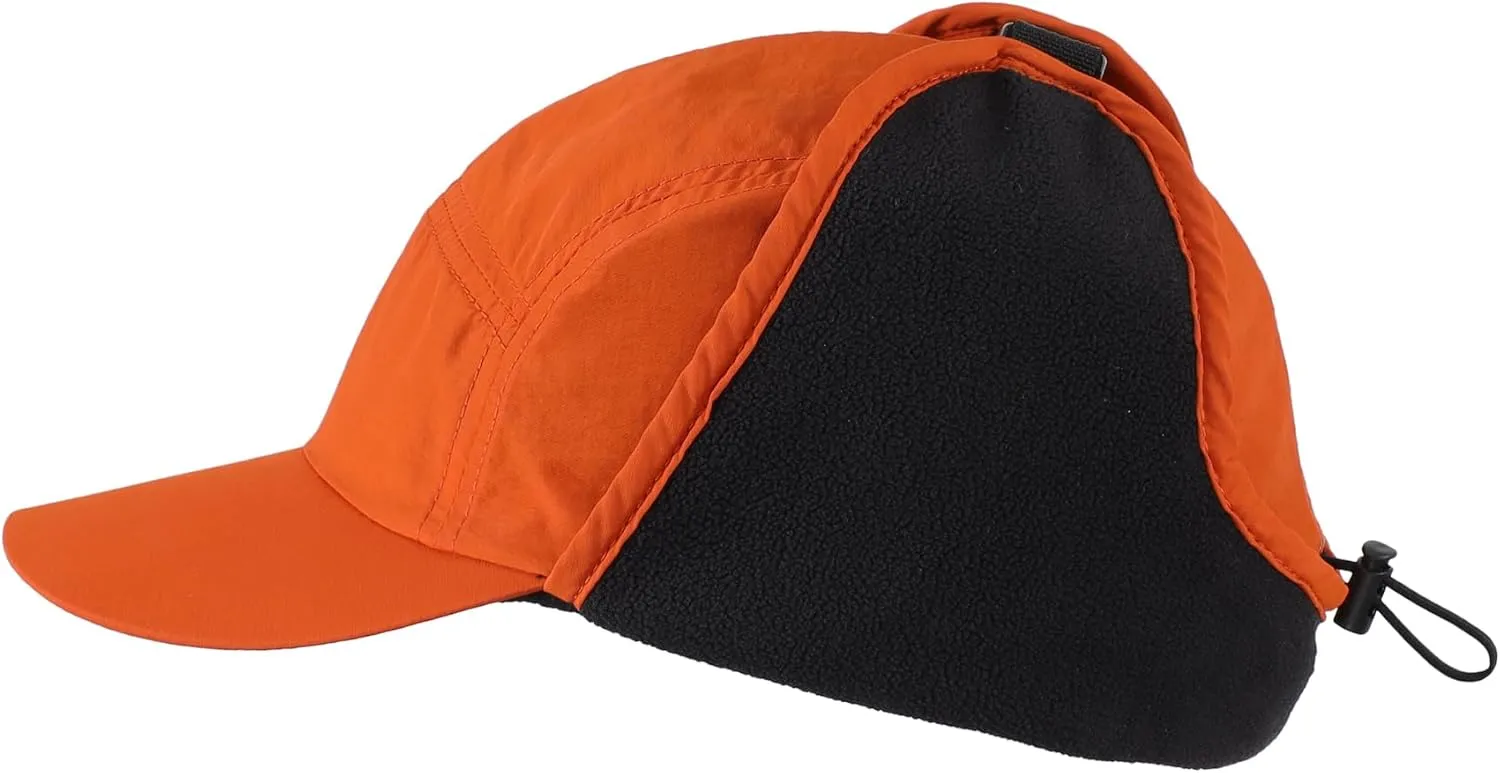 Home Prefer Mens Winter Hat Warm UPF50  Baseball Hat with Earflaps Fleece Lined Waterproof Trooper Trapper Hat