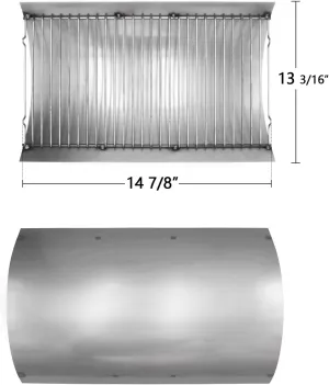 Hongso 14 7/8 Inches Fire Grate Hanger & Ash Drip Pan for Use with Char-Griller 5030 2-Burner Gas & Charcoal Grill, Replacement Parts Chargrill Ash Pan