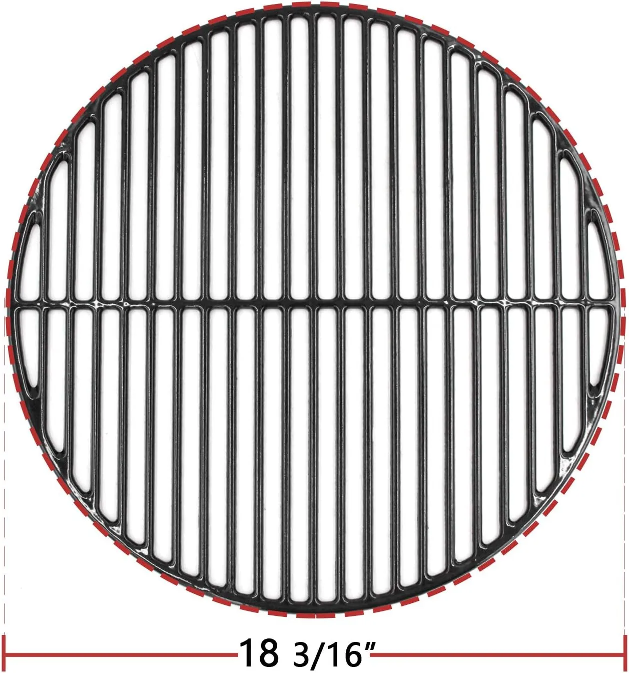 Hongso 18 3/16 Inch Porcelain Coated Cooking Grid Grates Polished Non-Stick Replacement for Large Big Green Egg, Vision Grill VGKSS-CC2, B-11N1A1-Y2A, Accessories, Other Kamado Grill, PCI991