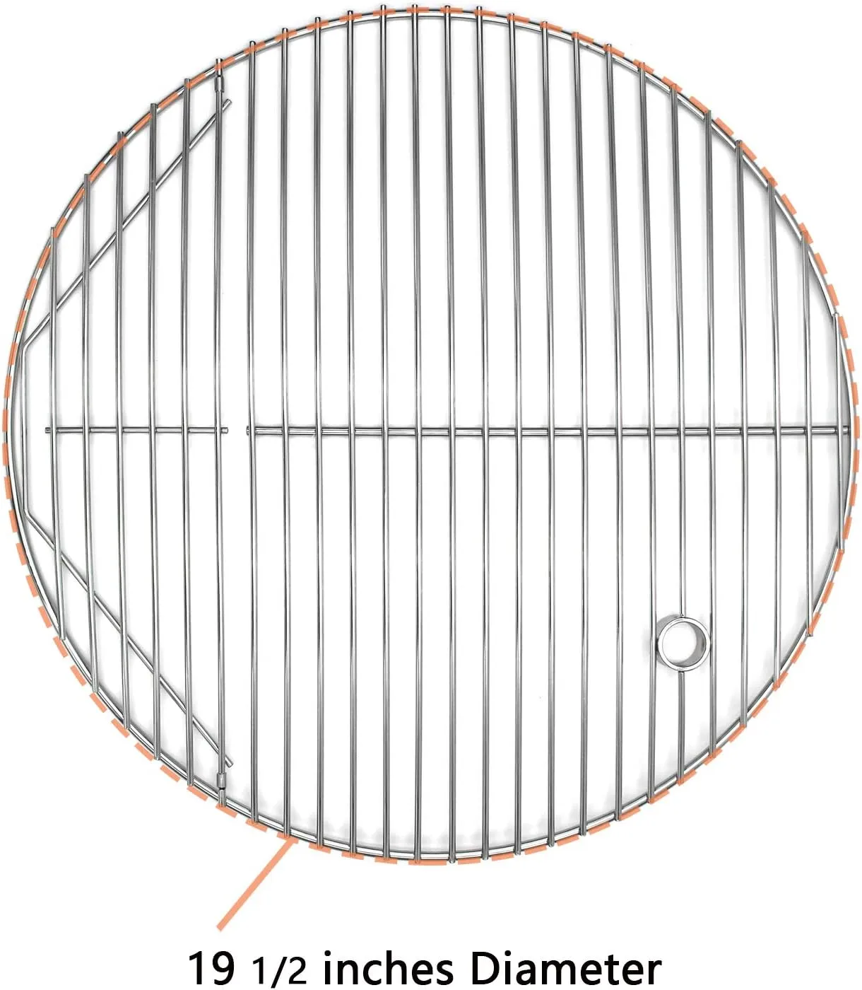 Hongso 19.5" 304 Stainless Steel Round Grates Cooking Grid for Akorn Kamado Ceramic Grill, Pit Boss K24, Louisiana Grills K24, Char-Griller 16620/6719/ E56720/ 6520/16820/ 6020/6620 Charcoal Grill