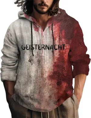 Hoodie Back Fashion Hoodie Printed Pocket Hoodie Jack Lantern Sweatshirt Horror Hoodies For Men Skeleton Skeleton