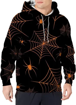 Hoodie Back Fashion Hoodie Printed Pocket Hoodie Jack Lantern Sweatshirt Horror Hoodies For Men Skeleton Skeleton