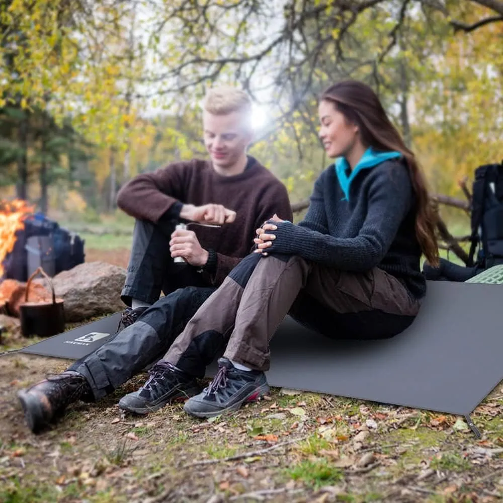 HXBER Waterproof Camping Tarp Thicken Picnic Mat Durable Beach Pad Multifunctional Tent Footprint Sun Canopy Ground Sheet for Hiking Traveling Backpacking