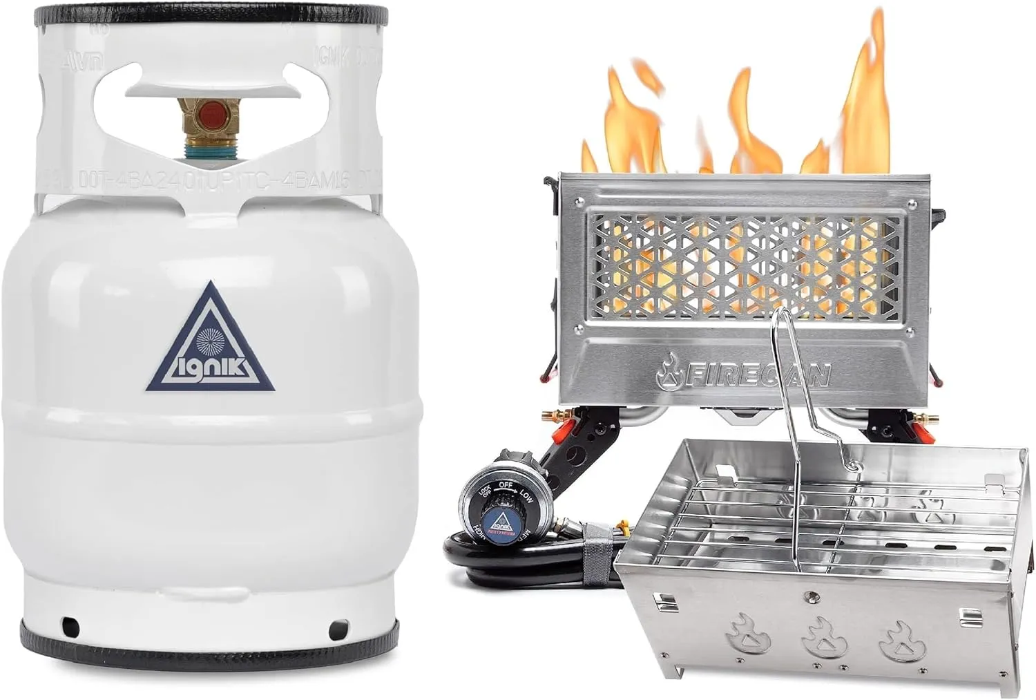 Ignik Gas Growler Standard 5lb   FireCan Deluxe Fire Pit