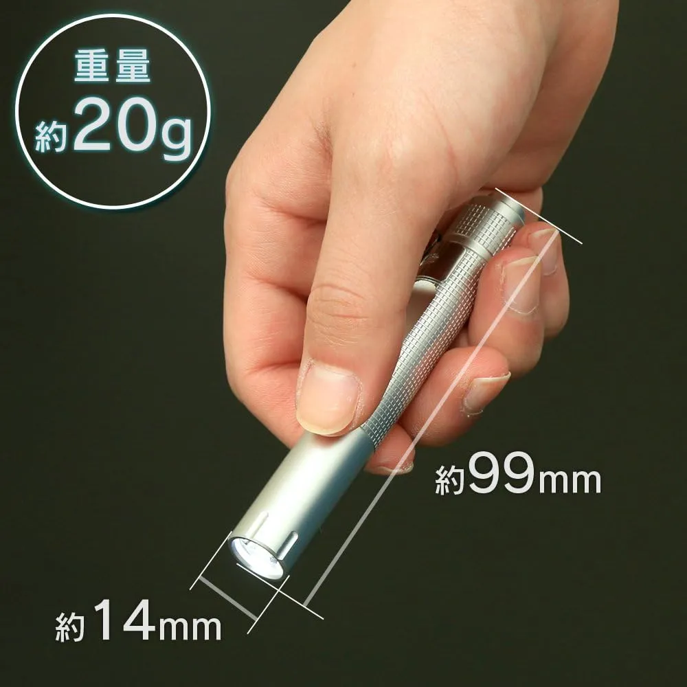 Iris Ohyama LWK-16P LED Flashlight, Handy Light, Pen Type, 16 Lumens, Lightweight, Disaster Preparedness Goods, for Camping, Mountain Climbing