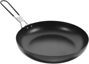 Iron Portable Cooking Pot Non-Stick Frying Pan Simple Design Multi-use Utensil for Outdoor Activities Camping Backpacking