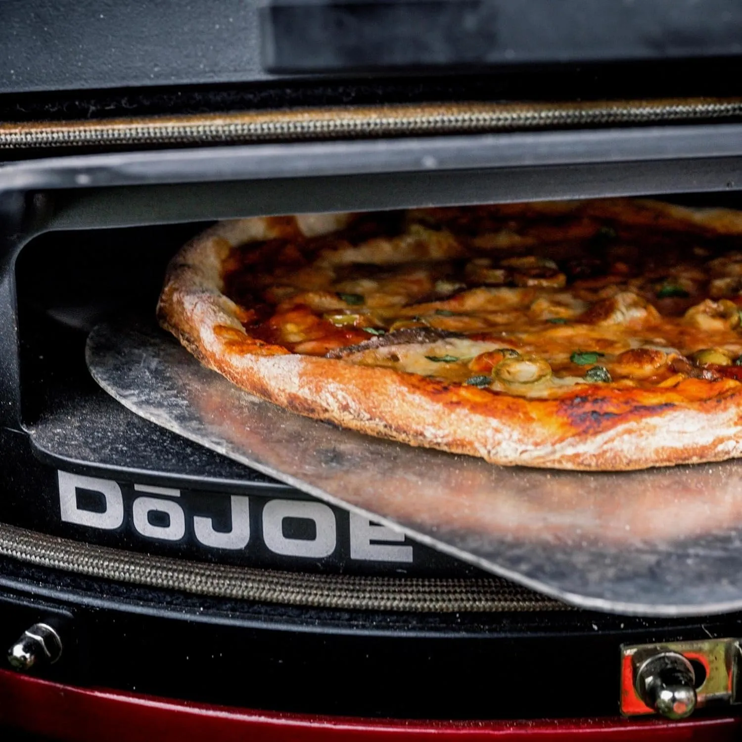 Kamado Joe DōJoe Pizza Oven Kamado Grill Accessory Insert for 24-inch Big Joe Grills for Brick-Oven Style Food with Ceramic Stone in Black, Model BJ-DJ