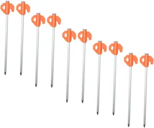 KESYOO 10-Pack Outdoor Tent Fixing Nails Windproof Ground Nails Multipurpose Stakes for Camping Beach Canopy Tent Gazebo Tarp Groundsheet Easy to Use