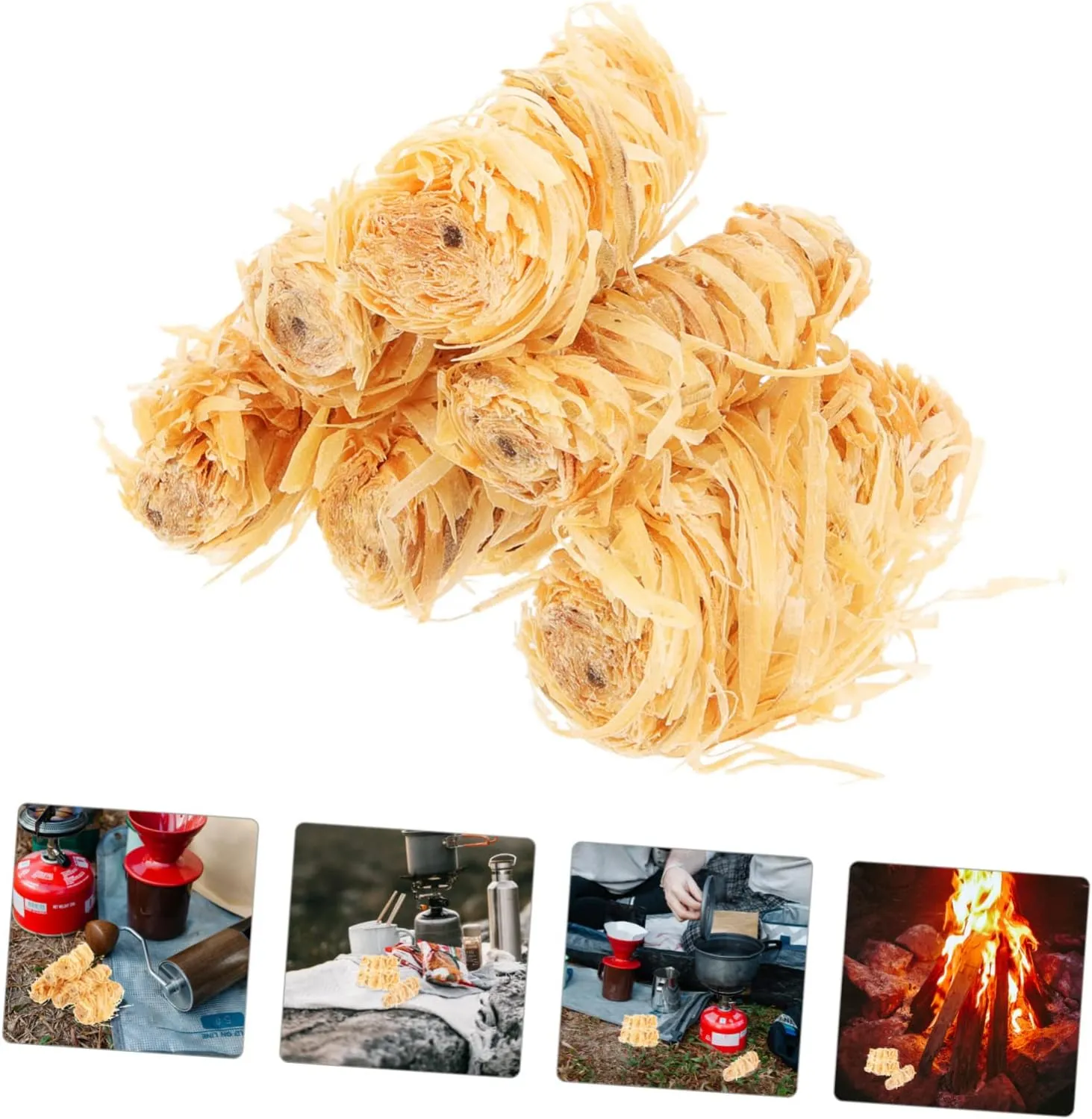 KESYOO 3sets Combustion Wood Camping Lantern Skewer Flashlight Firelighters Torch Fire Extinguisher Charcoal Chimney Starter Camping Essentials Camping Stove Pit Campfire Firewood 8pcs*3