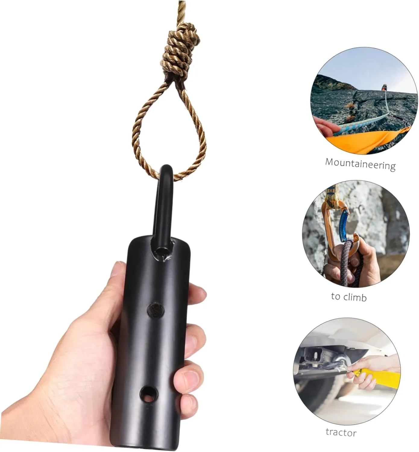 KESYOO Climbing Rope Hook Outdoor Hooks for Hanging Heavy Duty Hooks Camping Accessories Jute Rope Hook Sturdy