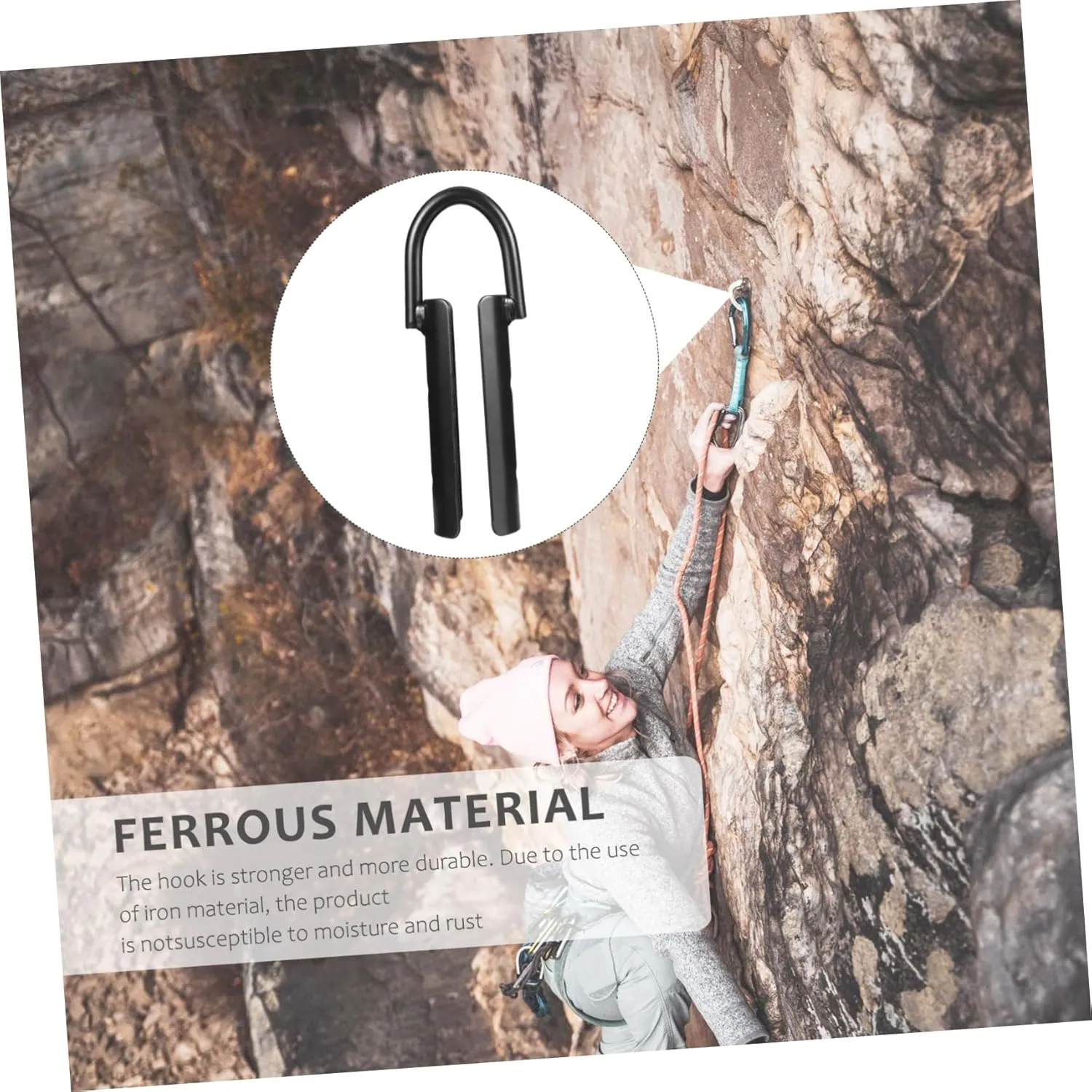 KESYOO Climbing Rope Hook Outdoor Hooks for Hanging Heavy Duty Hooks Camping Accessories Jute Rope Hook Sturdy