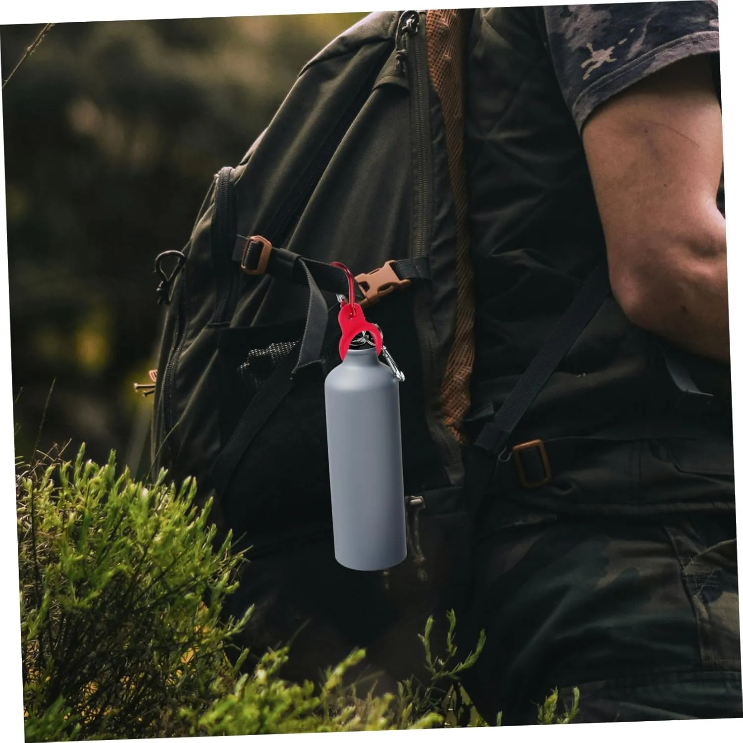 Kettle Buckle Soft Water Bottle Running Bottle Carrying Clips Carabiner Water Bottle Lanyard Leak Proof