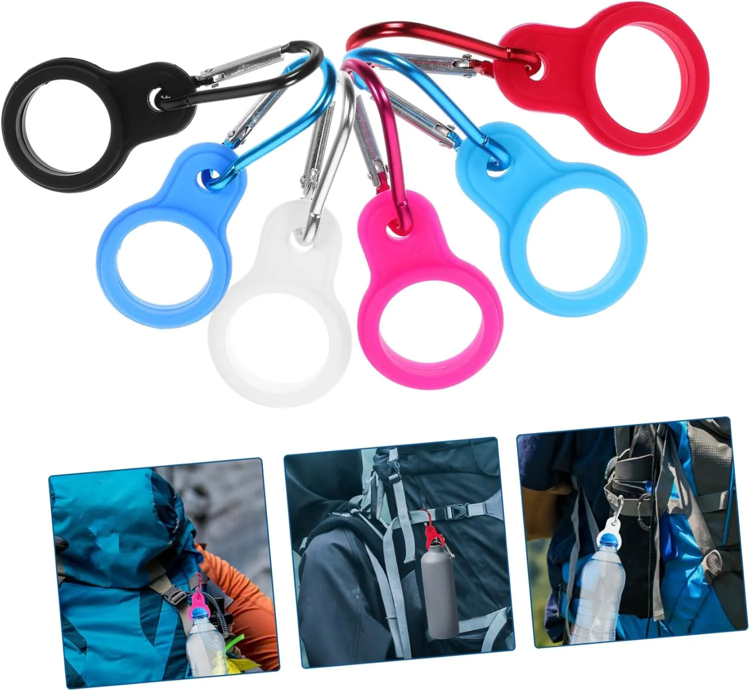 Kettle Buckle Soft Water Bottle Running Bottle Carrying Clips Carabiner Water Bottle Lanyard Leak Proof